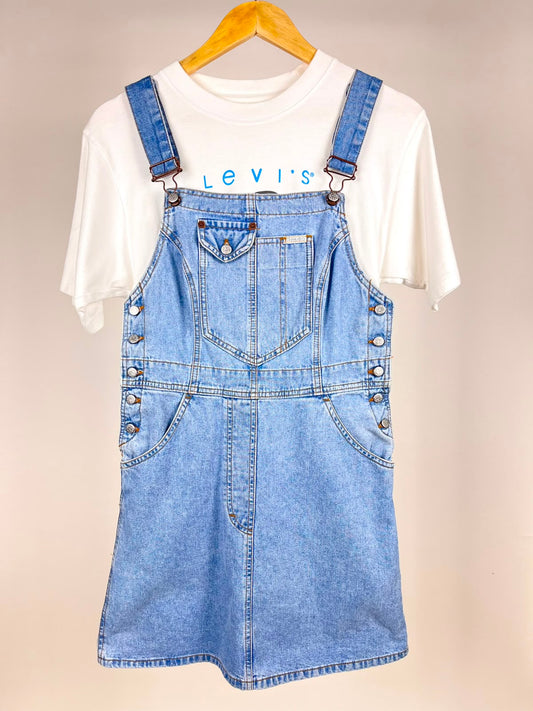Salopette Gonna Vintage PHARD in Denim Chiaro – Jeans Anni ’90/2000