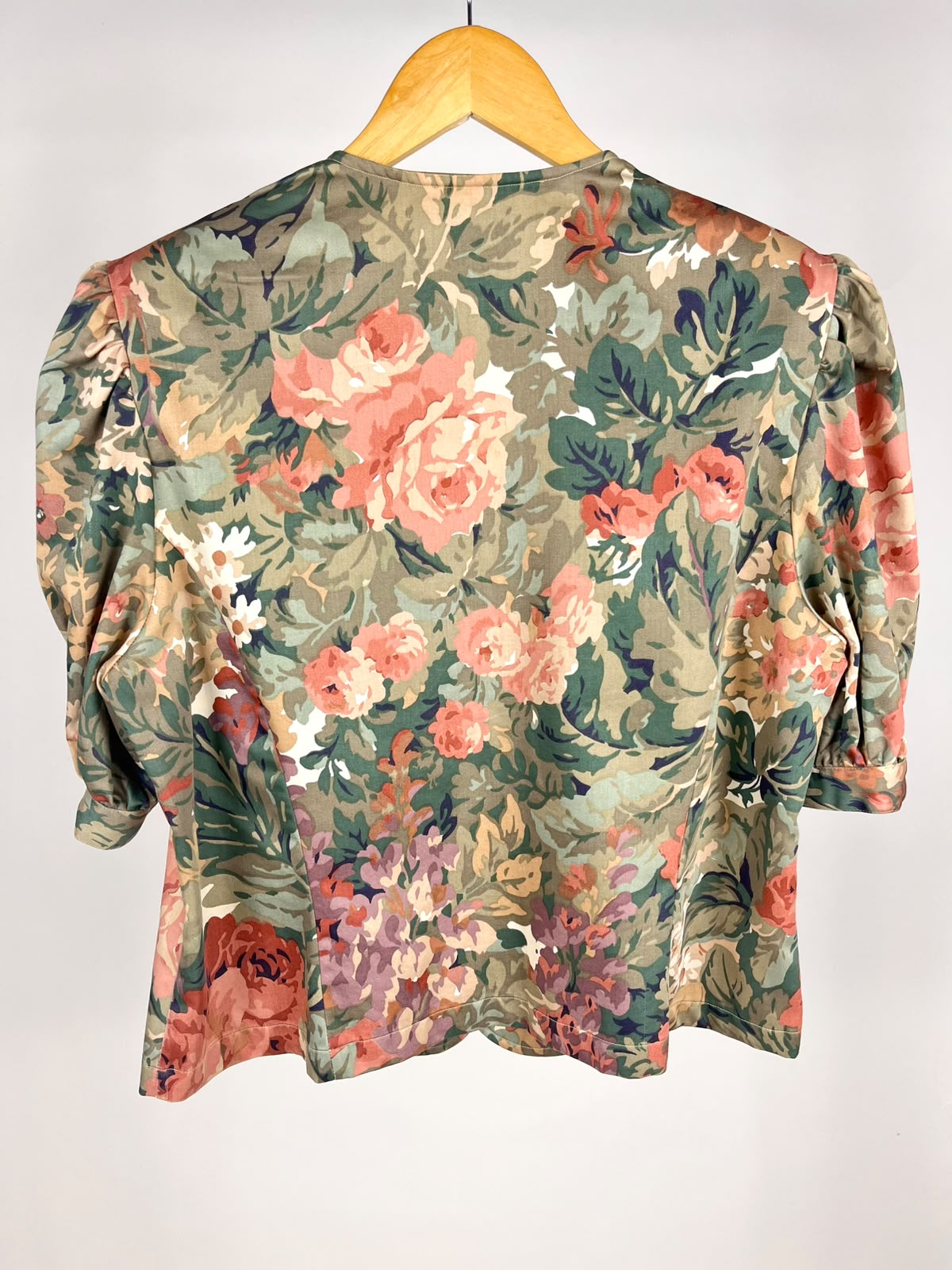 Giacca Vintage Rebecca Fantasia Floreale Donna – Leggera Estiva con Maniche Sbuffo