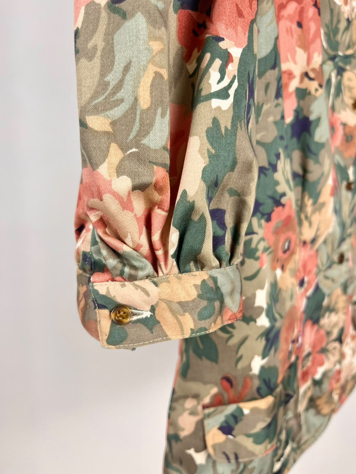 Giacca Vintage Rebecca Fantasia Floreale Donna – Leggera Estiva con Maniche Sbuffo