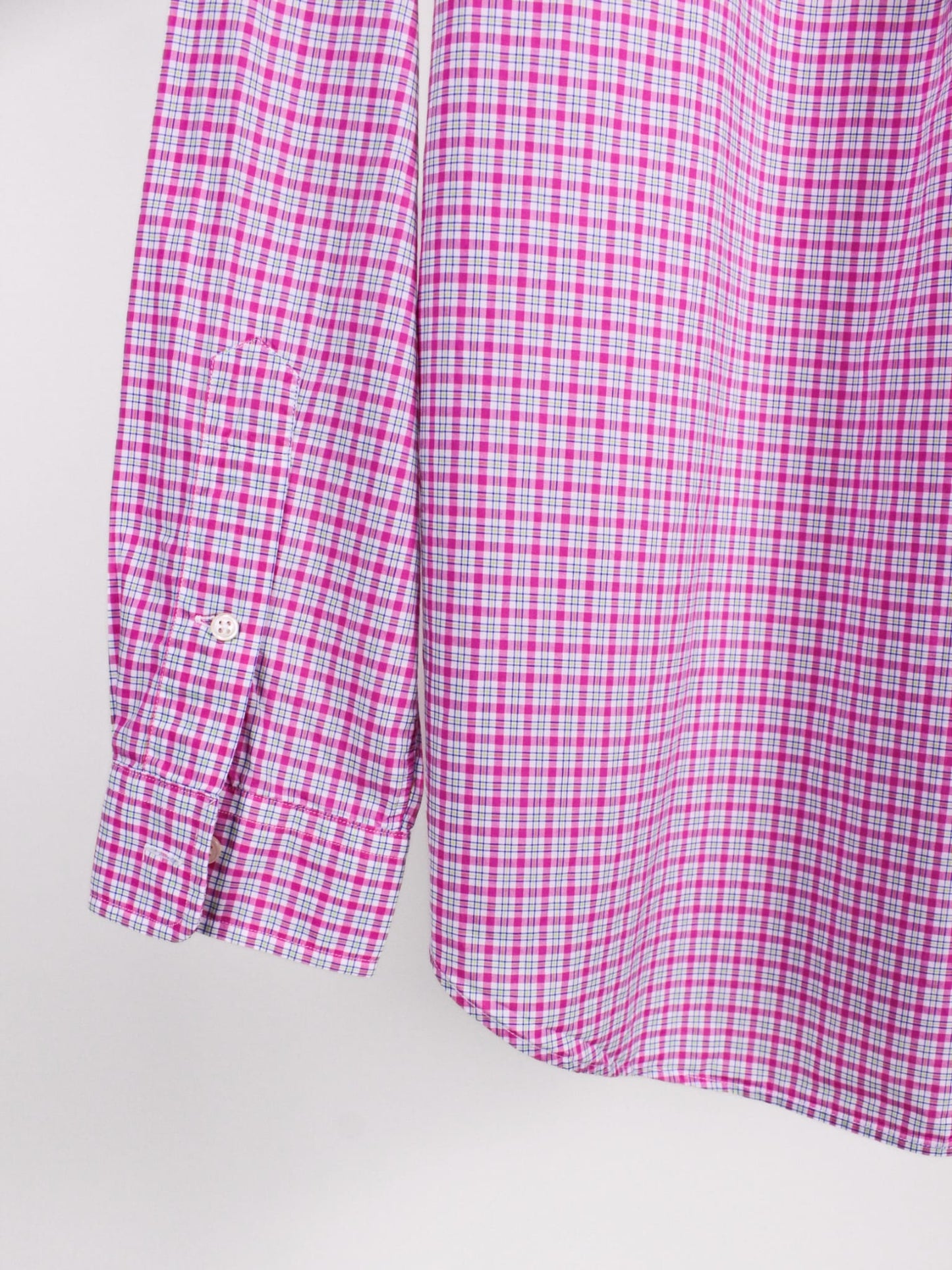 Camicia Vintage Ralph Lauren Quadretti Rosa, Bianco e Verde Chiaro – Taglia M
