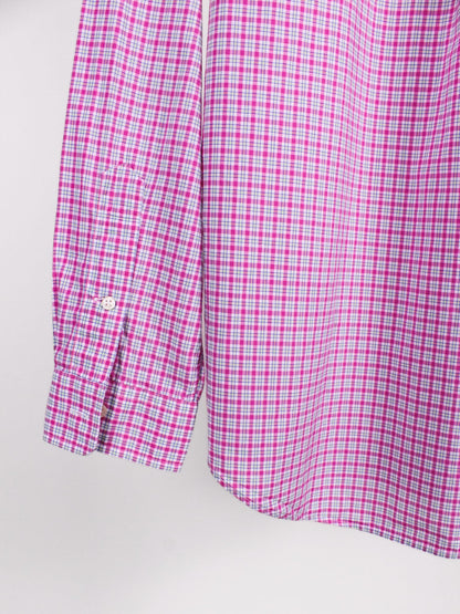 Camicia Vintage Ralph Lauren Quadretti Rosa, Bianco e Verde Chiaro – Taglia M