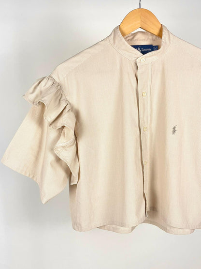 Camicia Vintage Ralph Lauren Reworked con Maniche Volant