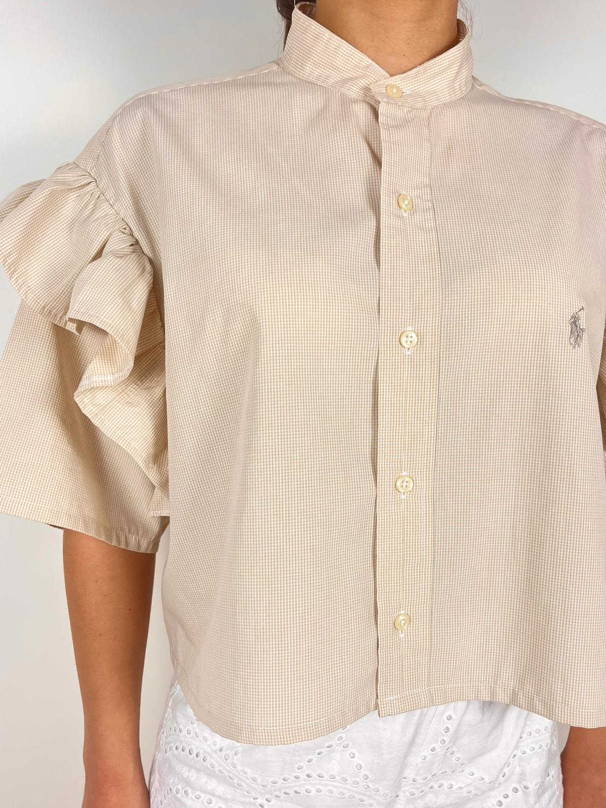 Camicia Vintage Ralph Lauren Reworked con Maniche Volant