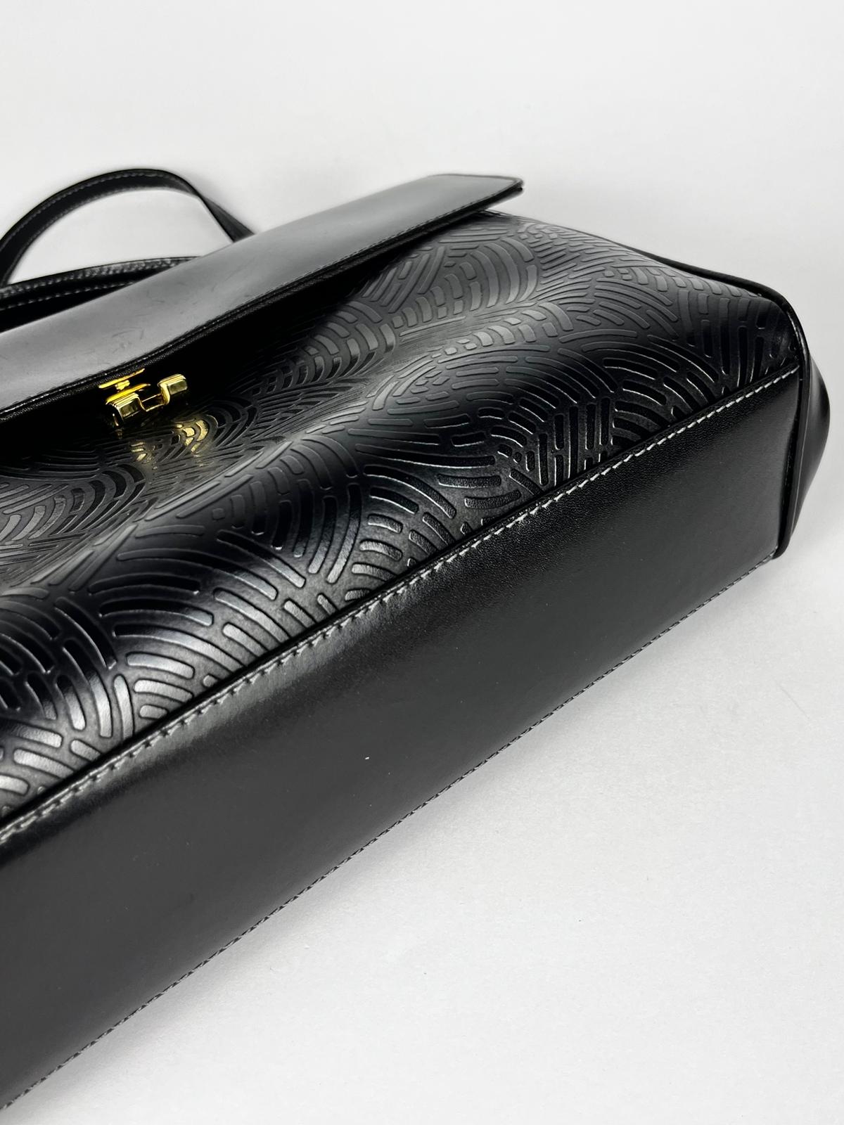 Borsa Vintage Zenith Made in Italy Nera – Elegante Top Handle con Tracolla Anni '80/'90