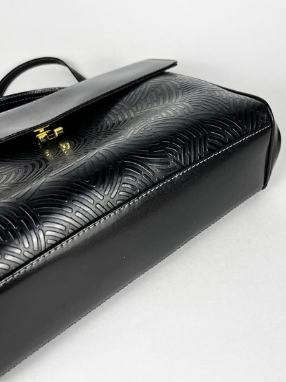 Borsa Vintage Zenith Made in Italy Nera – Elegante Top Handle con Tracolla Anni '80/'90