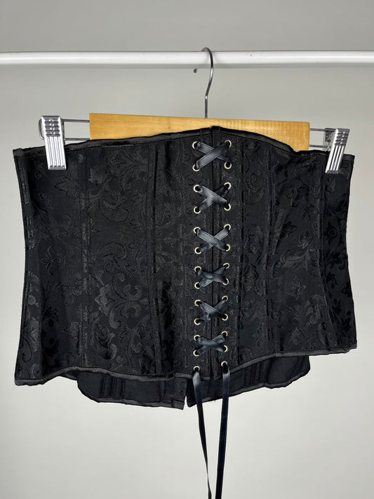 Corsetto Underbust Vintage Nero Damascato – Anni '90/'00