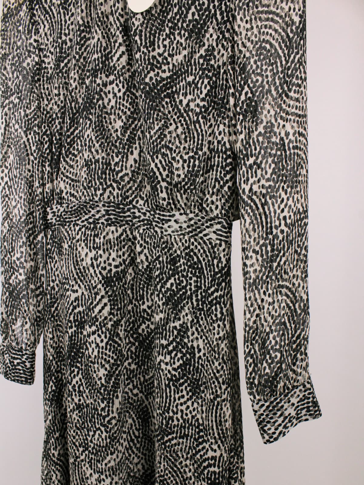 Abito vintage Motivi Made in Italy con foulard al collo – stampa astratta – anni 2000