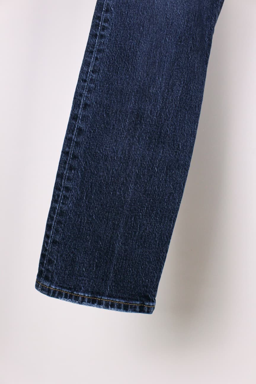 Levi's 501 Donna Jeans Denim Blu Scuro Gamba Dritta