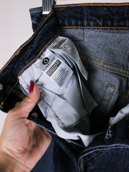 Levi's 501 Donna Jeans Denim Blu Scuro Gamba Dritta