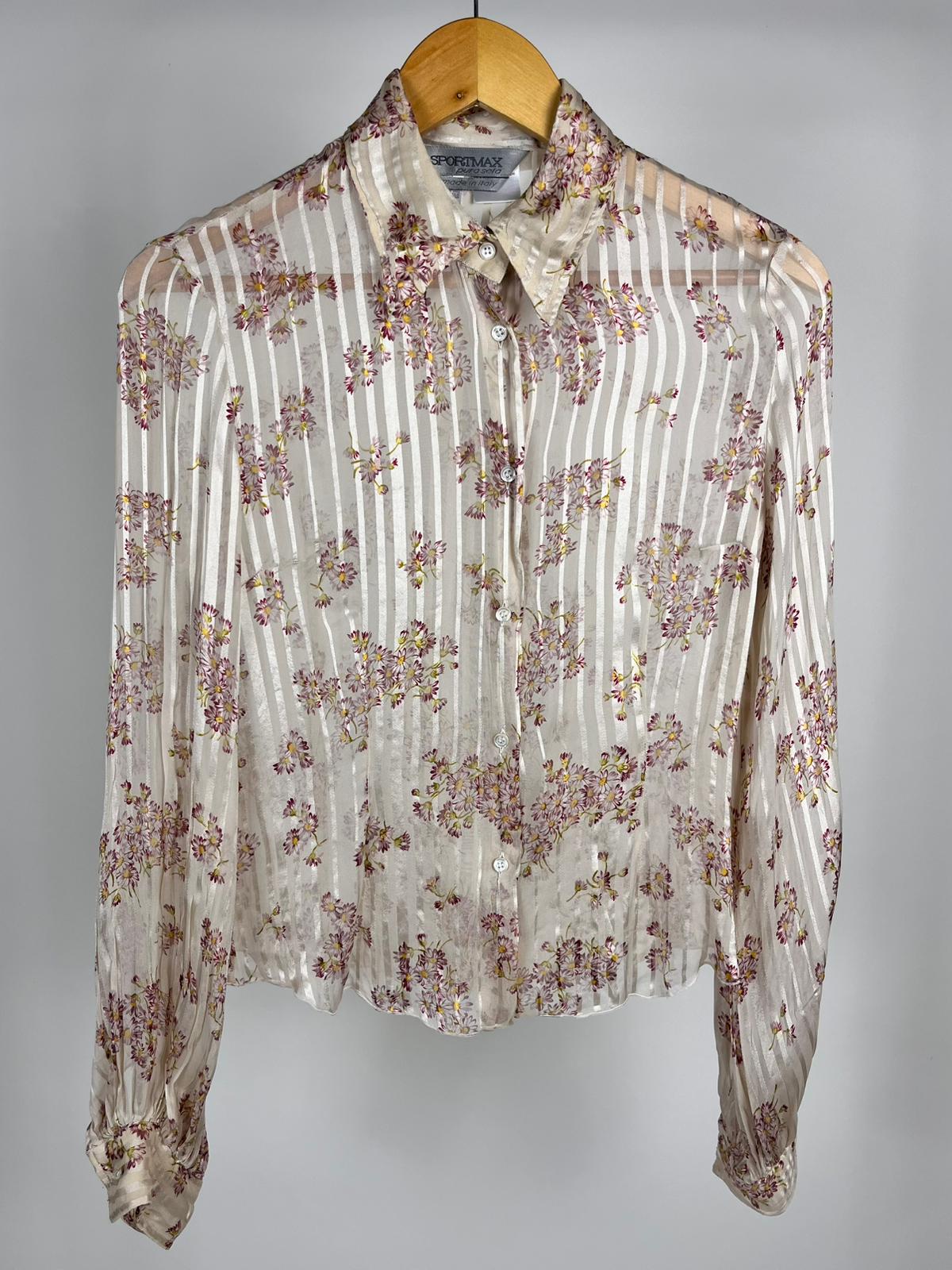 Camicetta Vintage Sportmax Pura Seta Made in Italy Anni '90