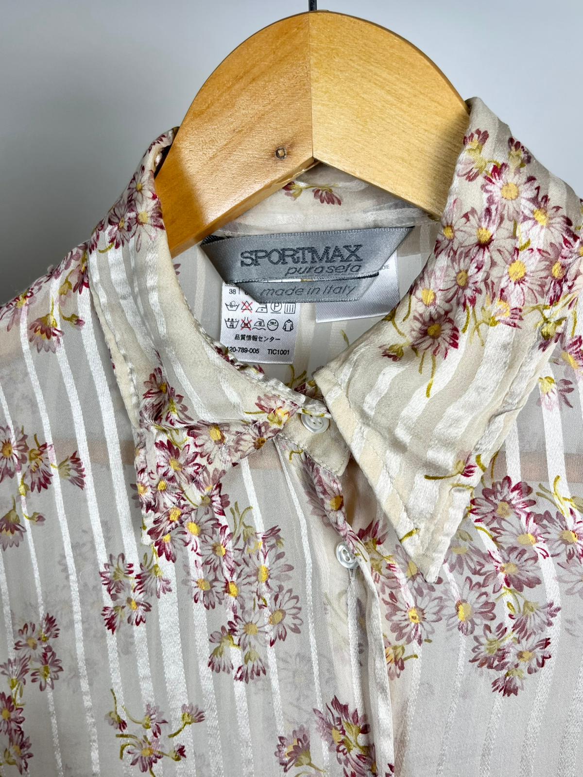 Camicetta Vintage Sportmax Pura Seta Made in Italy Anni '90