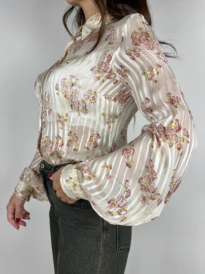Camicetta Vintage Sportmax Pura Seta Made in Italy Anni '90