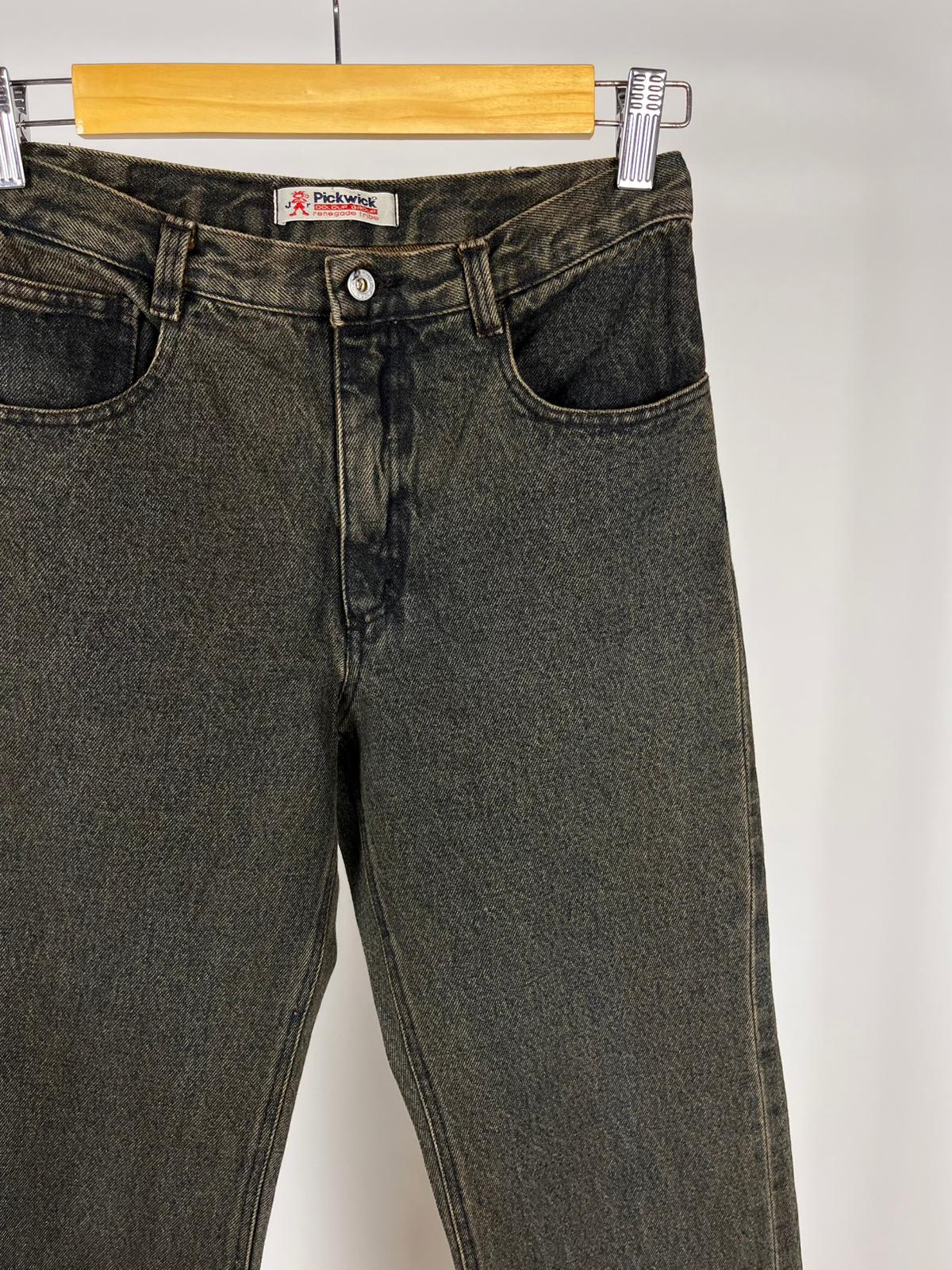 Jeans vintage Pickwick Renegade Tribe anni '90 effetto sabbia