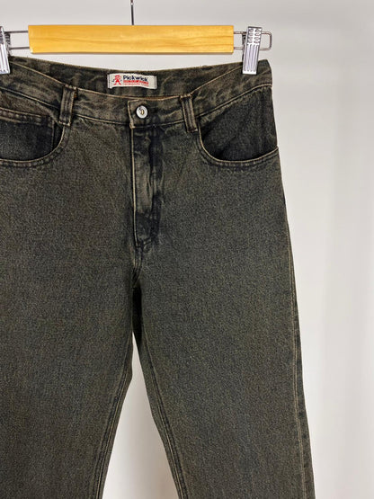 Jeans vintage Pickwick Renegade Tribe anni '90 effetto sabbia