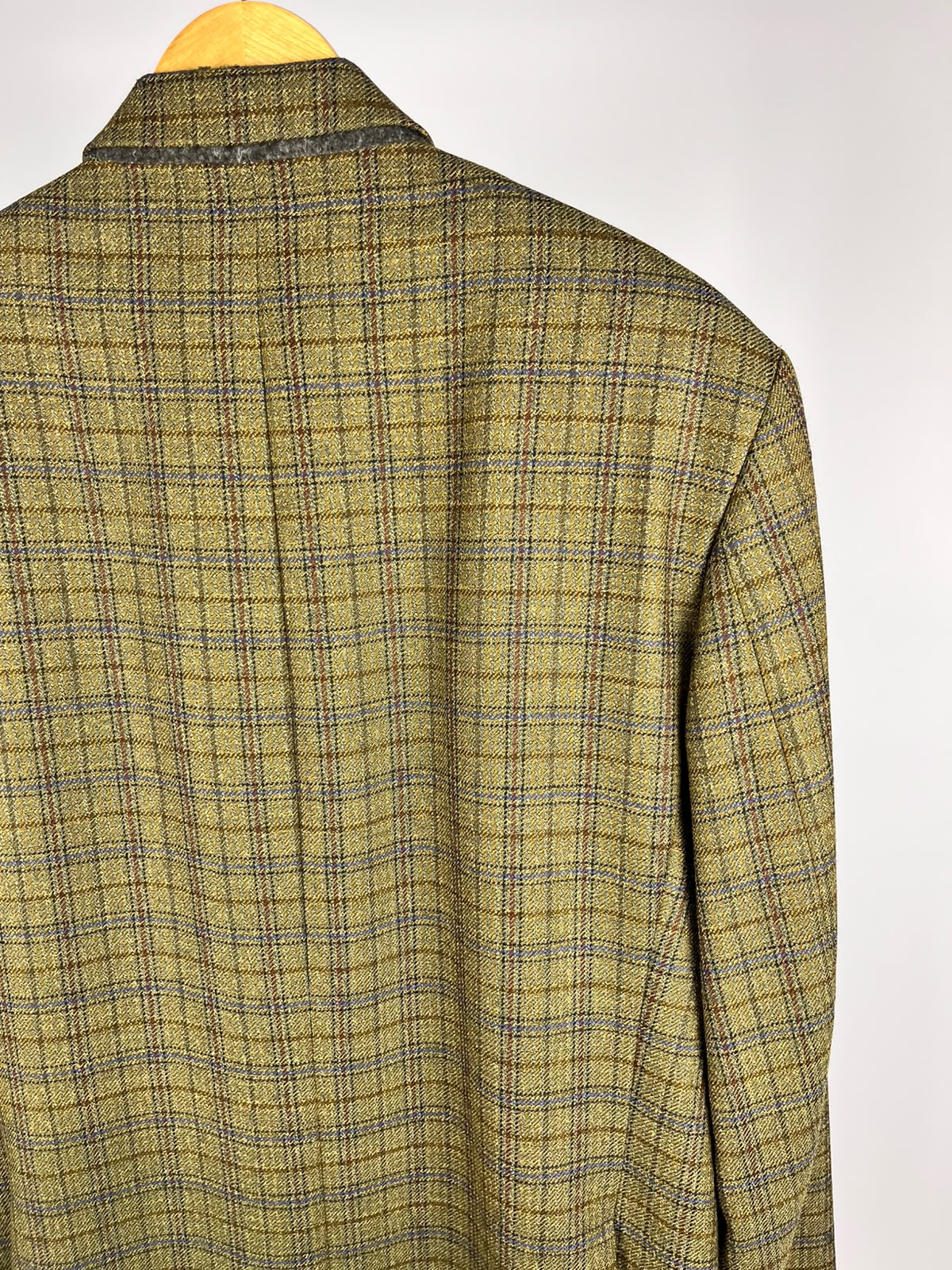 Blazer Vintage in Pura Lana a Quadri Tartan – Anni '80