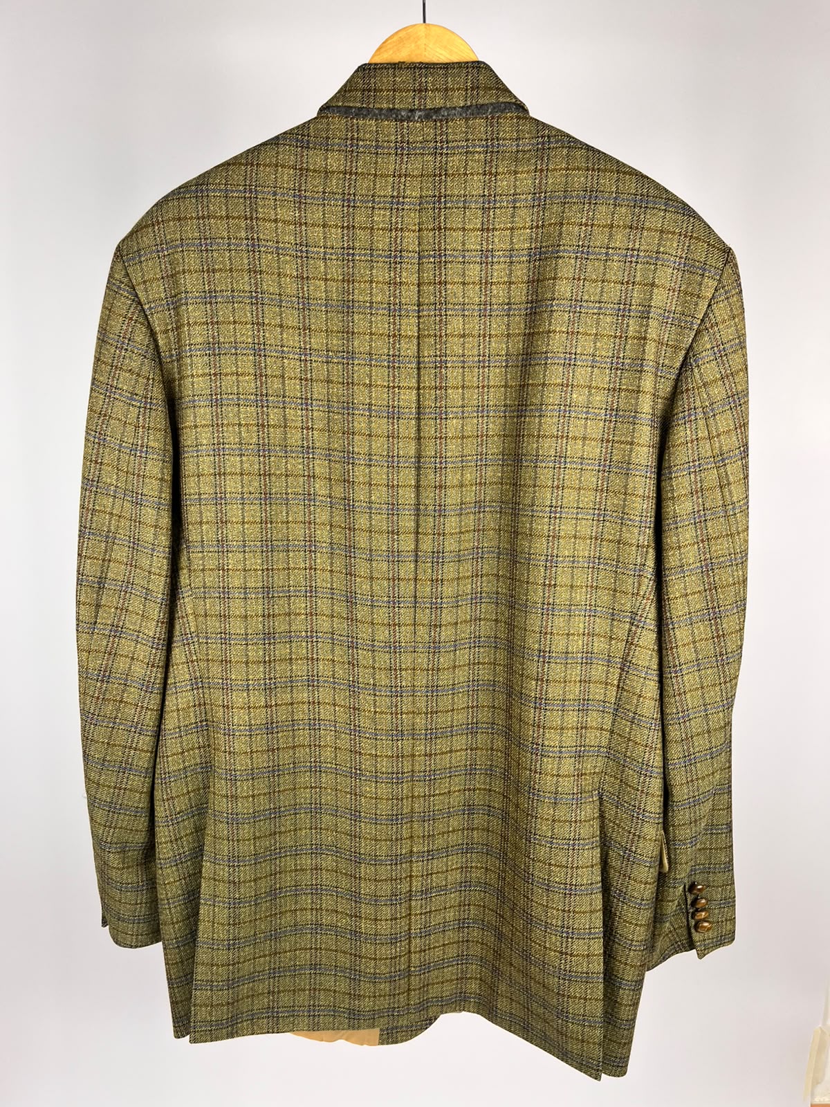 Blazer Vintage in Pura Lana a Quadri Tartan – Anni '80