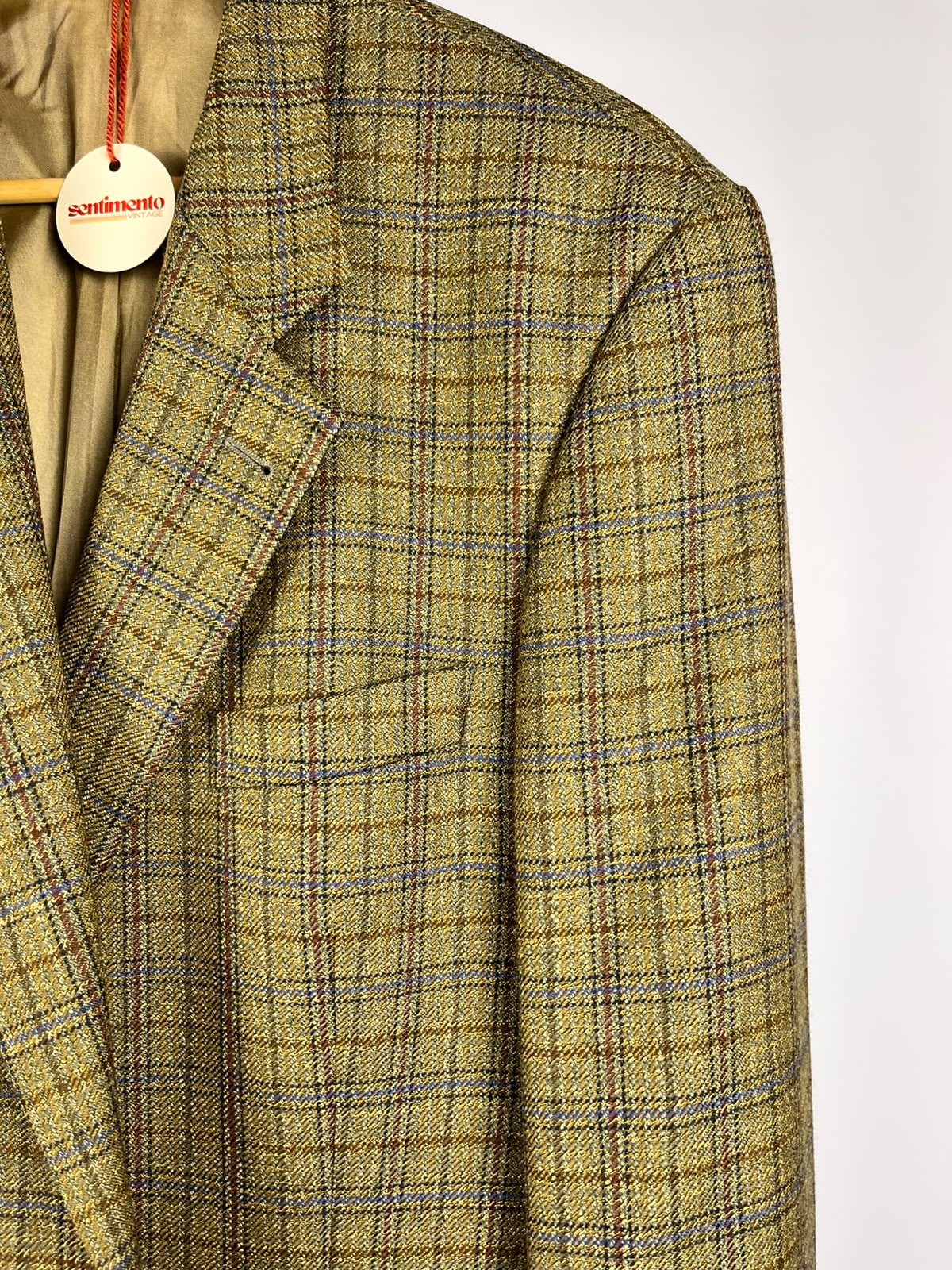 Blazer Vintage in Pura Lana a Quadri Tartan – Anni '80