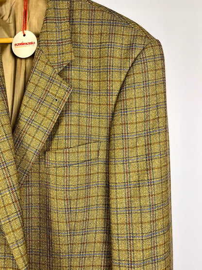 Blazer Vintage in Pura Lana a Quadri Tartan – Anni '80