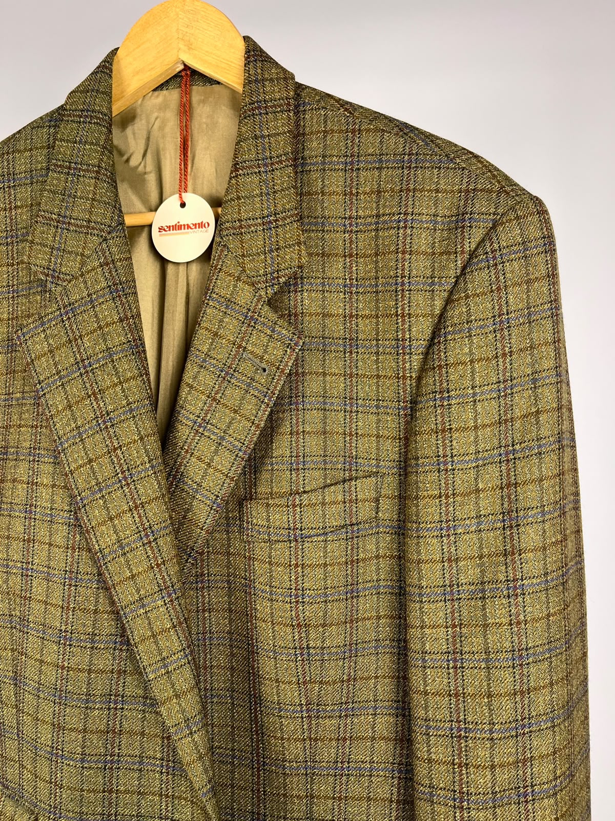 Blazer Vintage in Pura Lana a Quadri Tartan – Anni '80