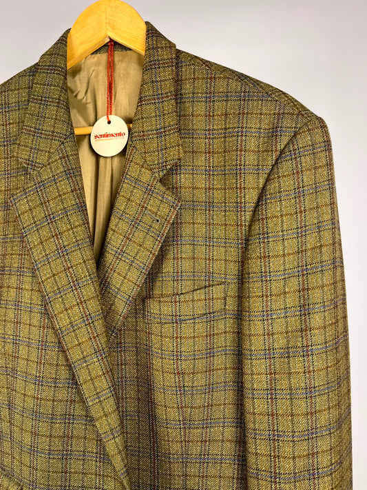 Blazer Vintage in Pura Lana a Quadri Tartan – Anni '80