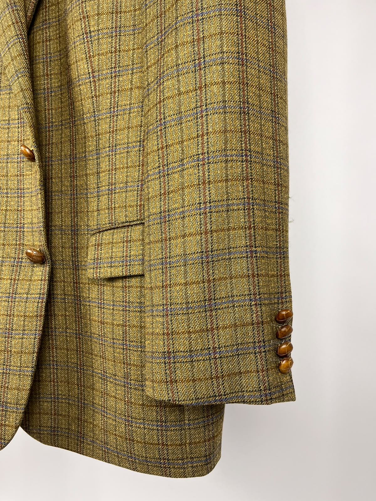 Blazer Vintage in Pura Lana a Quadri Tartan – Anni '80