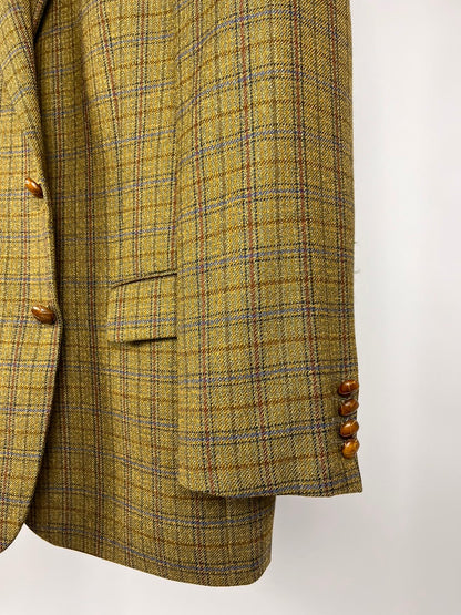 Blazer Vintage in Pura Lana a Quadri Tartan – Anni '80