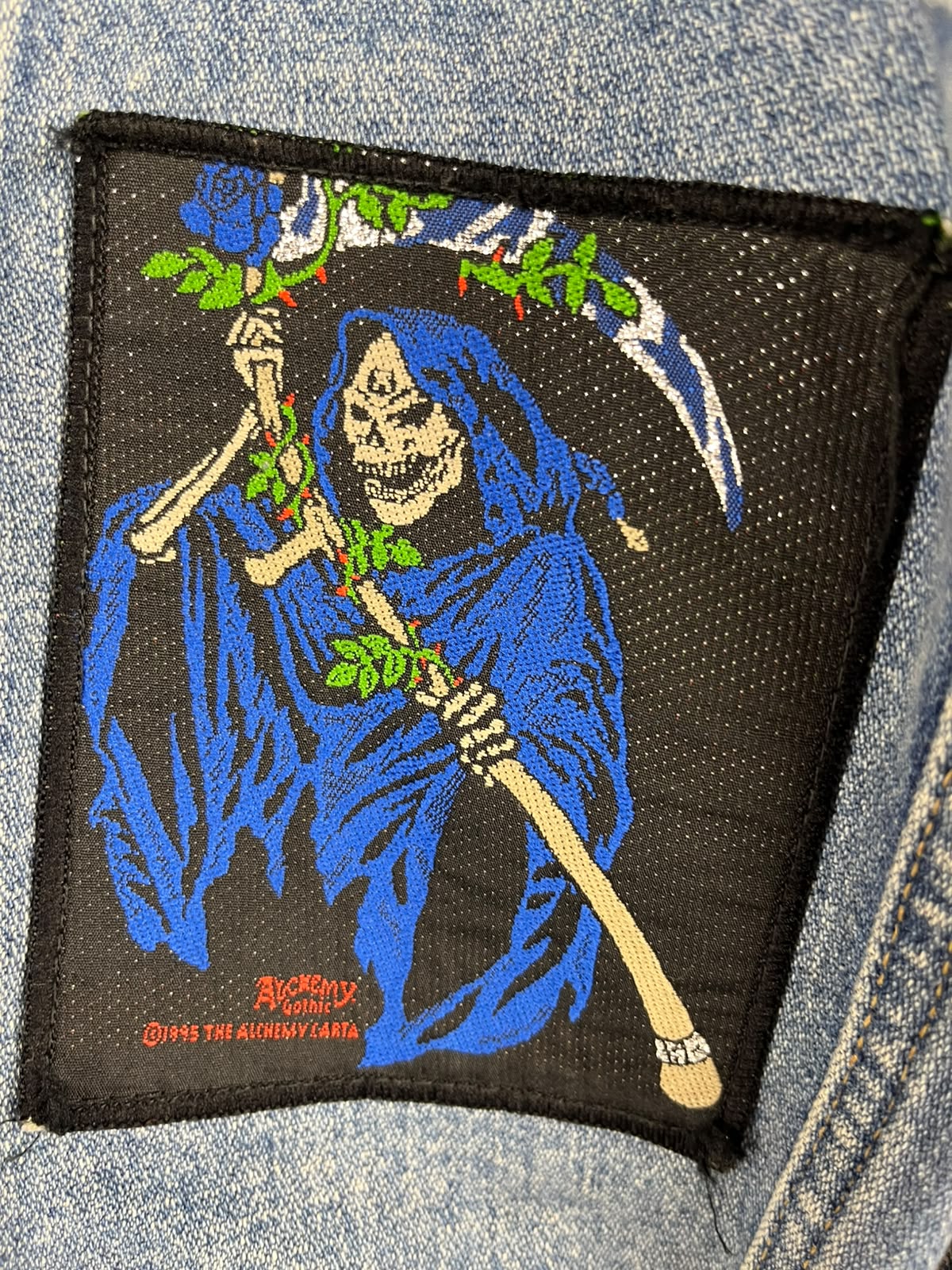Vintage Wrangler Battle Jacket – Iron Maiden & Heavy Metal Patches '90