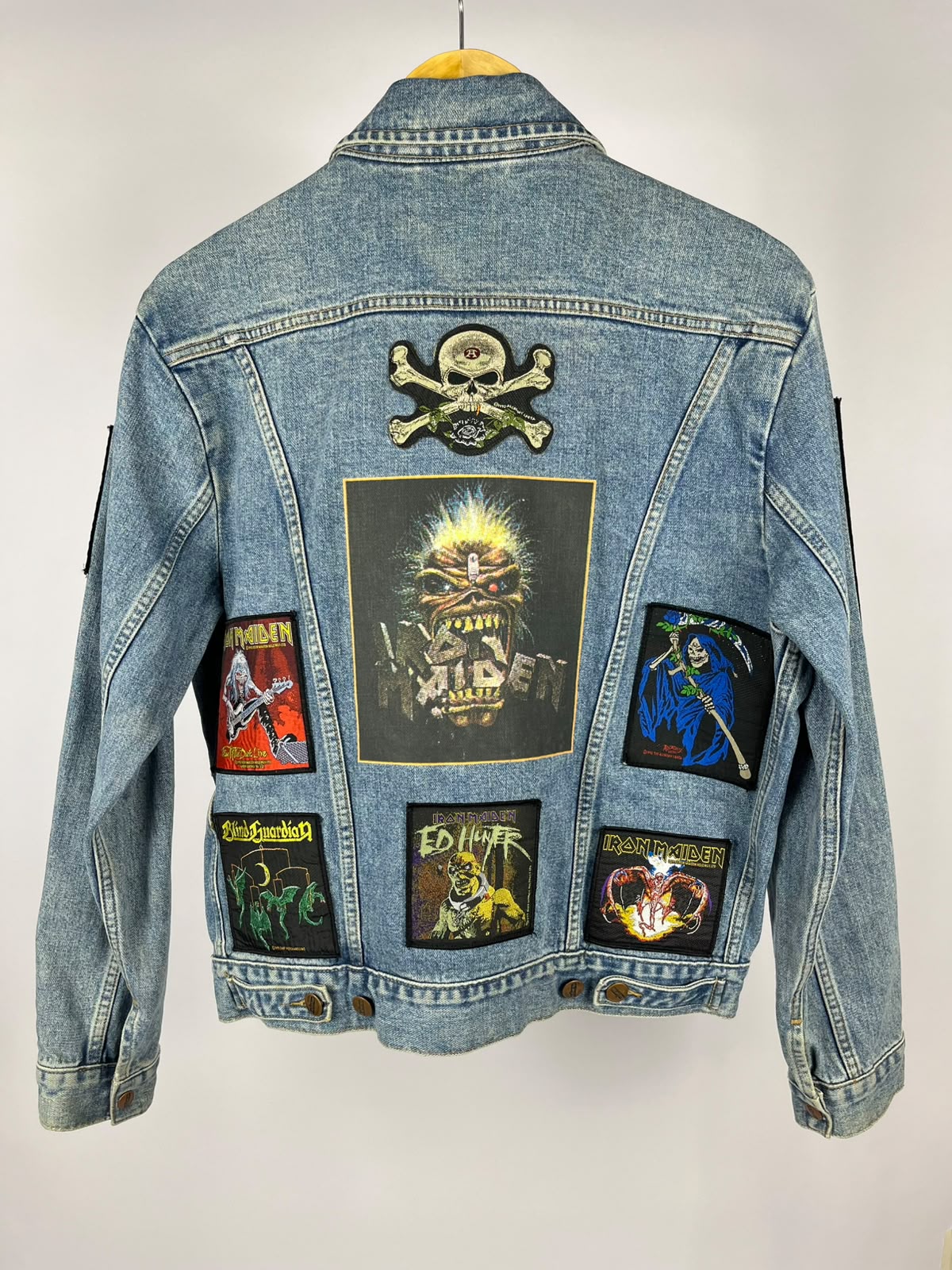 Vintage Wrangler Battle Jacket – Iron Maiden & Heavy Metal Patches '90