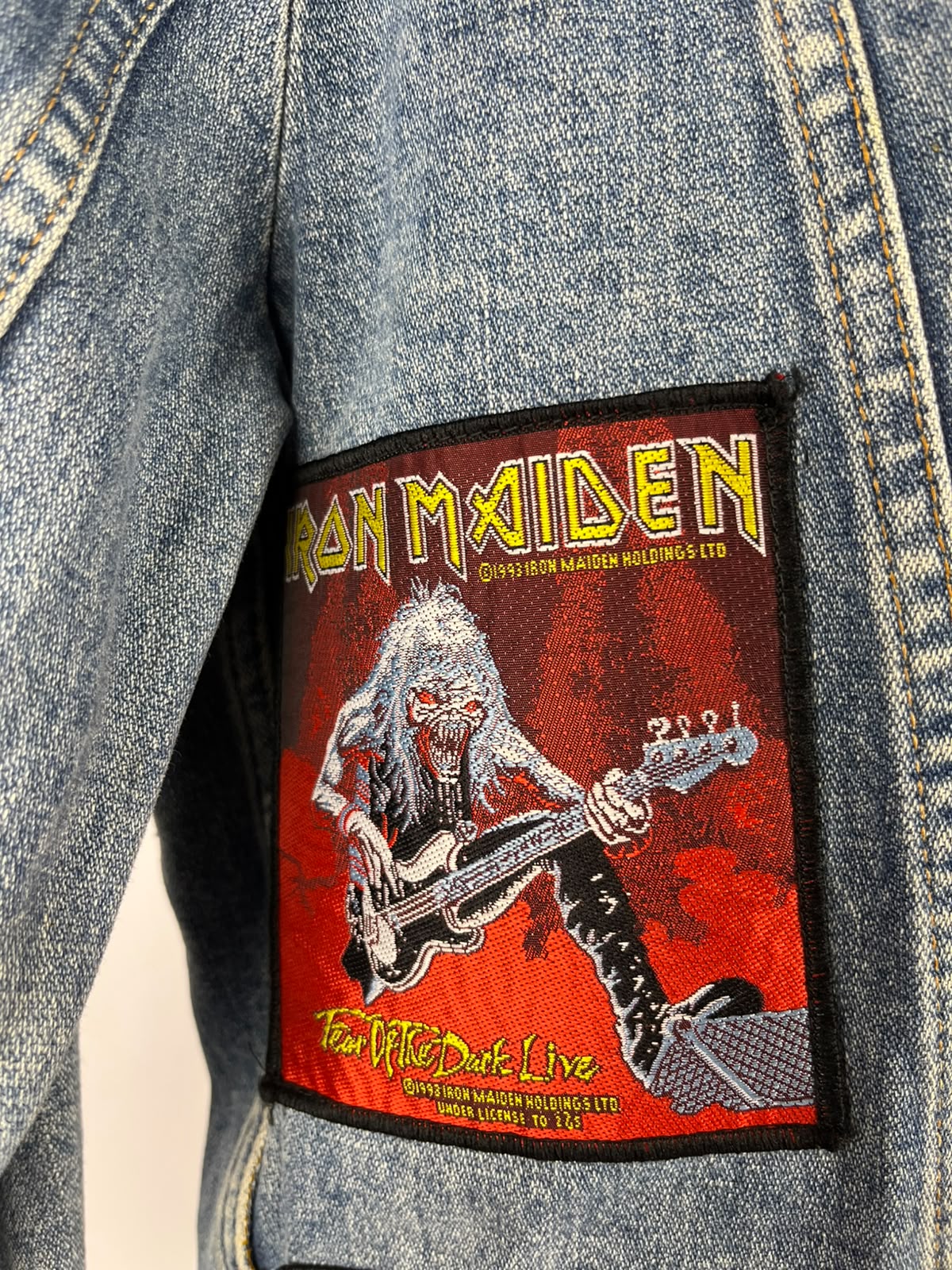 Vintage Wrangler Battle Jacket – Iron Maiden & Heavy Metal Patches '90