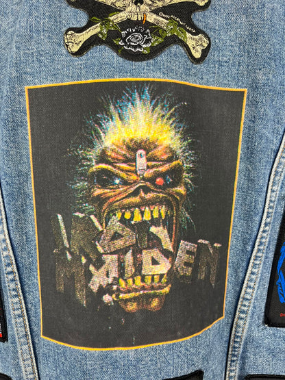 Vintage Wrangler Battle Jacket – Iron Maiden & Heavy Metal Patches '90