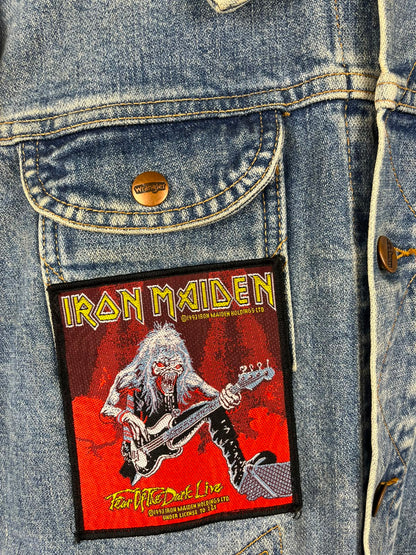 Vintage Wrangler Battle Jacket – Iron Maiden & Heavy Metal Patches '90