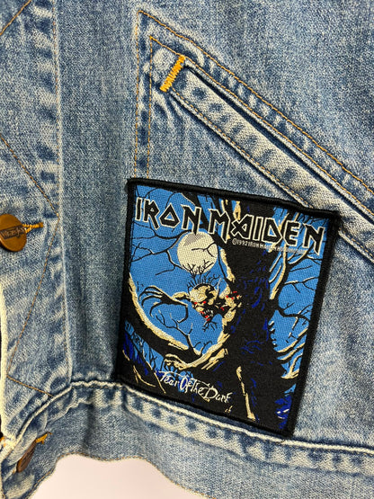 Vintage Wrangler Battle Jacket – Iron Maiden & Heavy Metal Patches '90