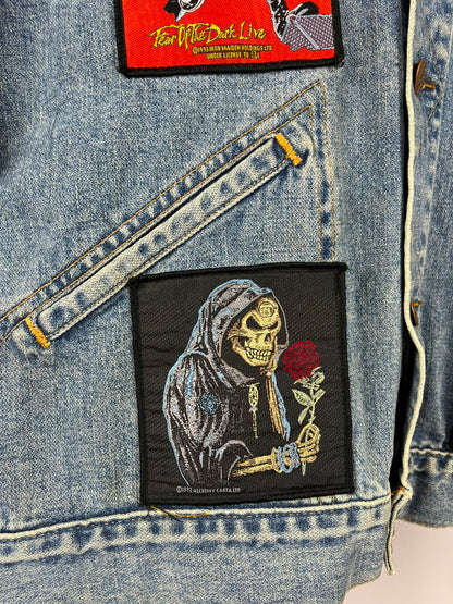 Vintage Wrangler Battle Jacket – Iron Maiden & Heavy Metal Patches '90