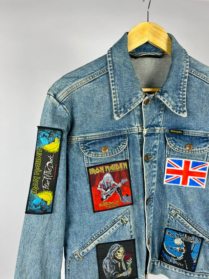 Vintage Wrangler Battle Jacket – Iron Maiden & Heavy Metal Patches '90