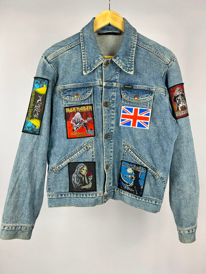 Vintage Wrangler Battle Jacket – Iron Maiden & Heavy Metal Patches '90