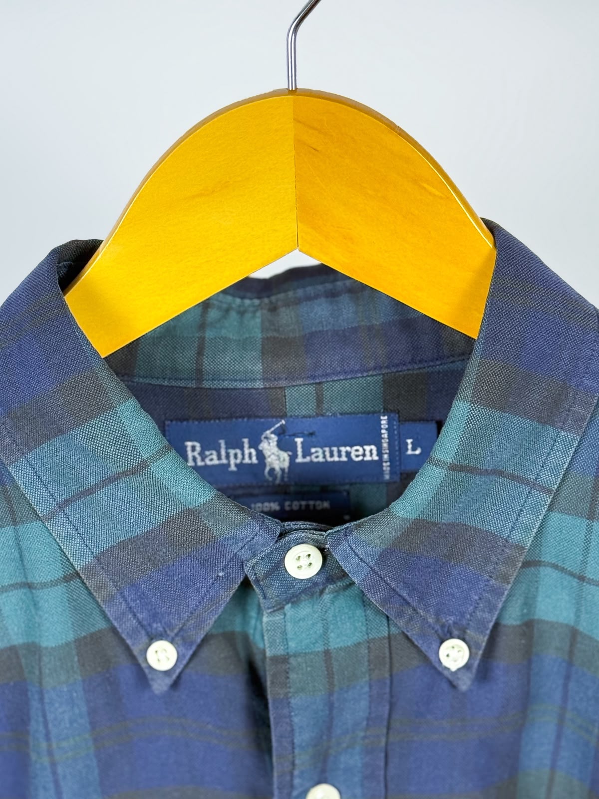 Camicia Vintage Ralph Lauren Customizzata Cropped – Tartan e Frange Dorate