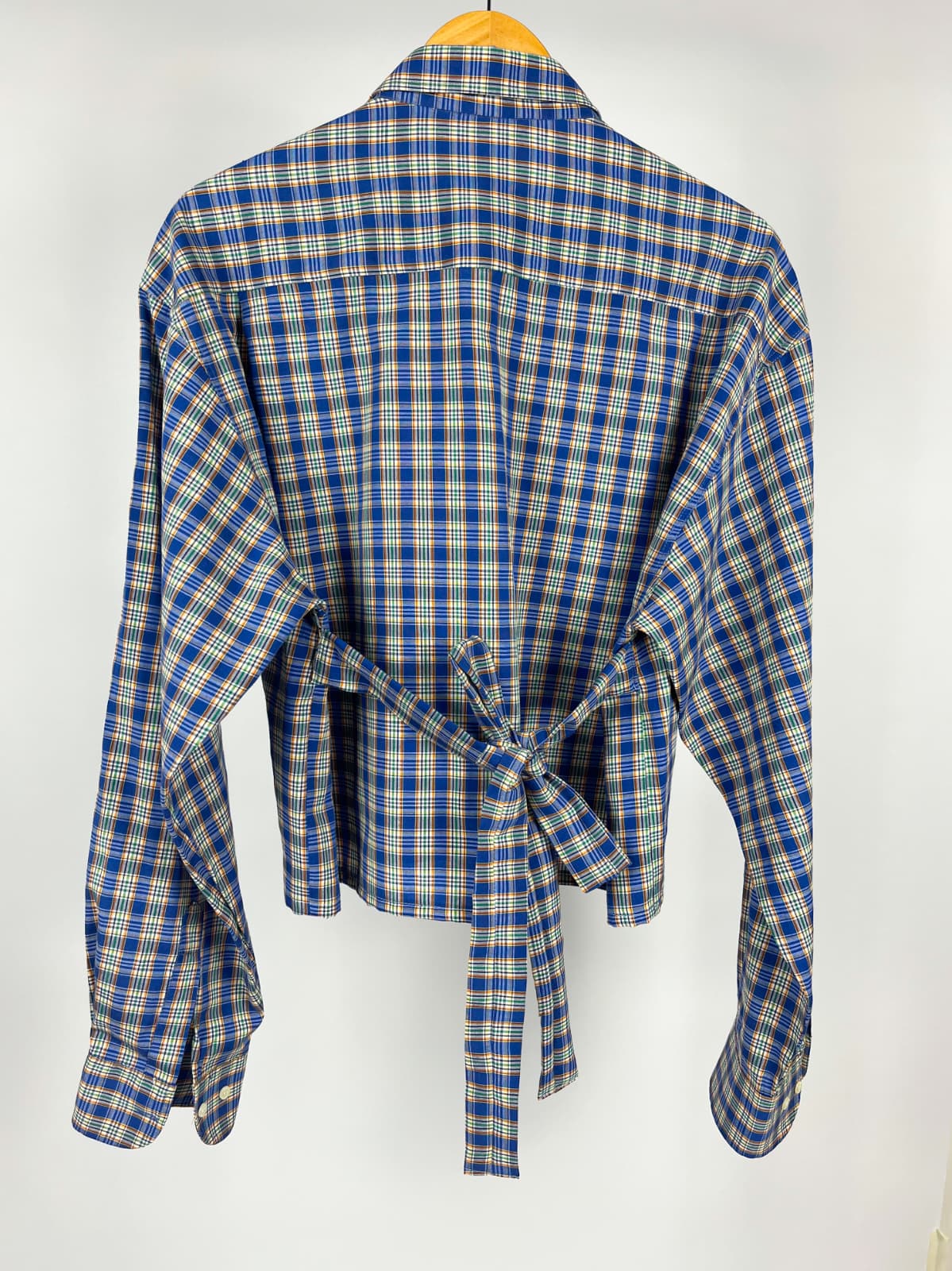 Camicia Polo Ralph Lauren vintage quadri blu - personalizzata con cintura