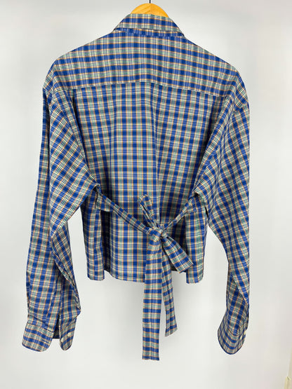 Camicia Polo Ralph Lauren vintage quadri blu - personalizzata con cintura