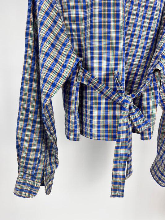 Camicia Polo Ralph Lauren vintage quadri blu - personalizzata con cintura
