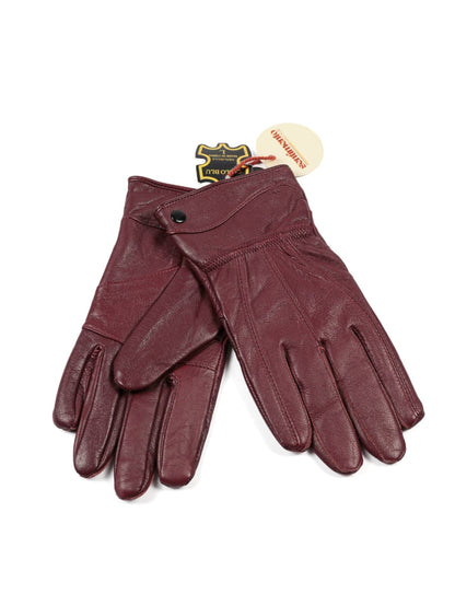 Guanti Vintage in Vera Pelle Bordeaux