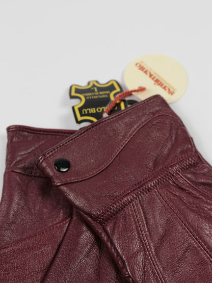 Guanti Vintage in Vera Pelle Bordeaux
