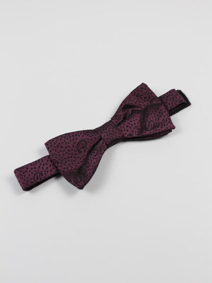Papillon Vintage Yves Saint Laurent in Pura Seta – Motivo Paisley Borgogna
