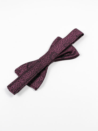 Papillon Vintage Yves Saint Laurent in Pura Seta – Motivo Paisley Borgogna