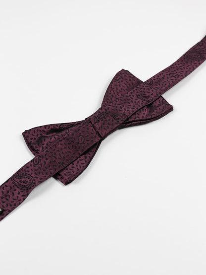 Papillon Vintage Yves Saint Laurent in Pura Seta – Motivo Paisley Borgogna