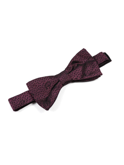 Papillon Vintage Yves Saint Laurent in Pura Seta – Motivo Paisley Borgogna