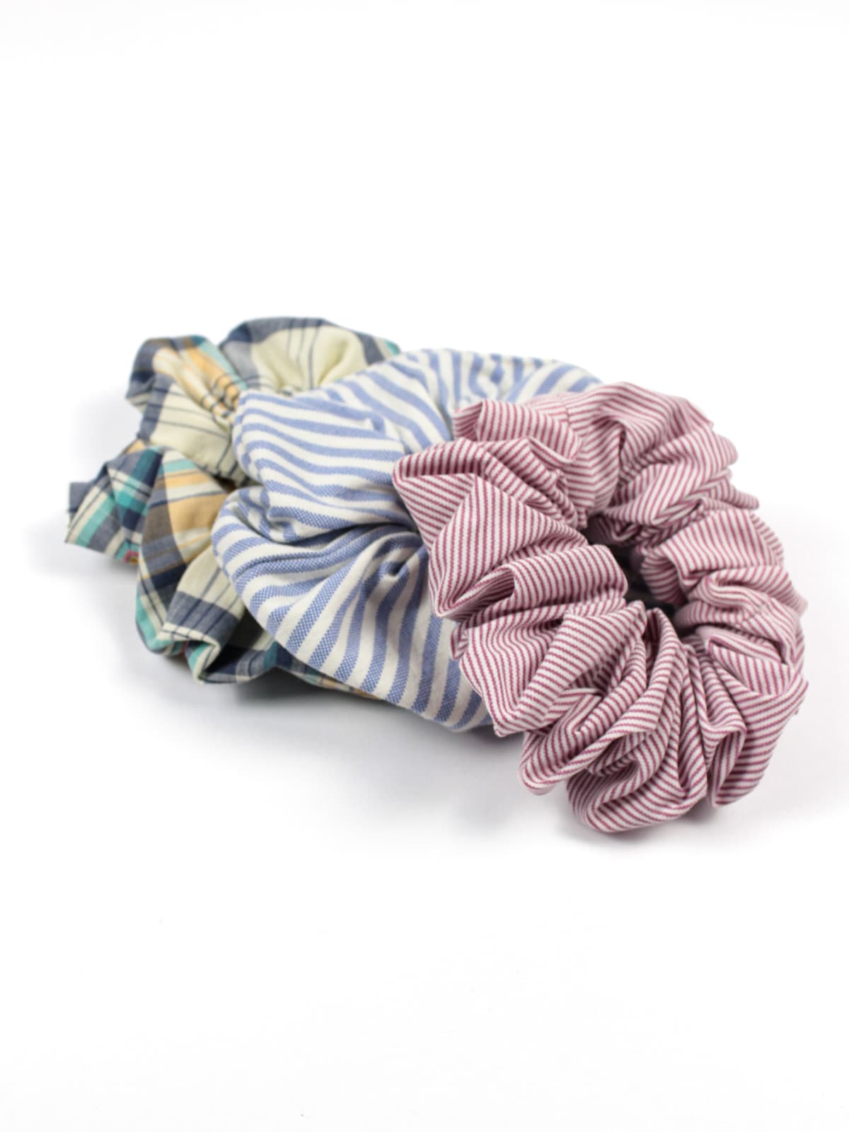 Set 3 Elastici per Capelli in Cotone Vintage Riciclato