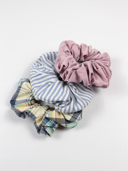 Set 3 Elastici per Capelli in Cotone Vintage Riciclato