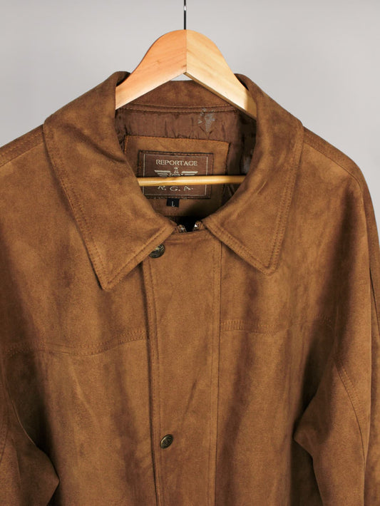 Giacca Vintage in Vera Pelle Scamosciata Color Cammello – Reportage R.G.A.