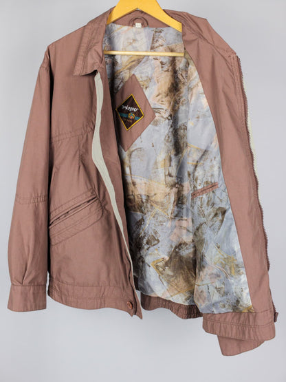 Giacca Vintage Rispo De Luxe Uomo – Anni '80 – Rosa Antico con Dettagli Panna