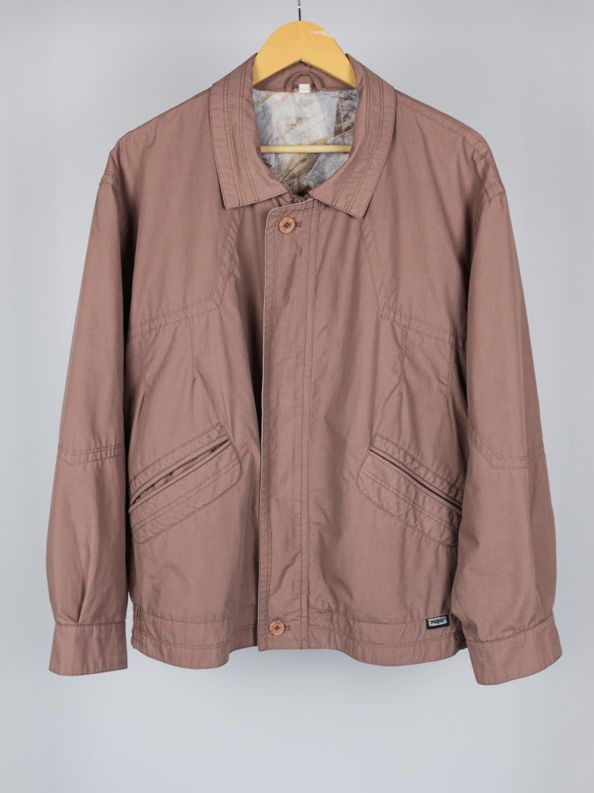 Giacca Vintage Rispo De Luxe Uomo – Anni '80 – Rosa Antico con Dettagli Panna